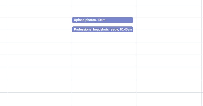 AI WorkPhoto timeline