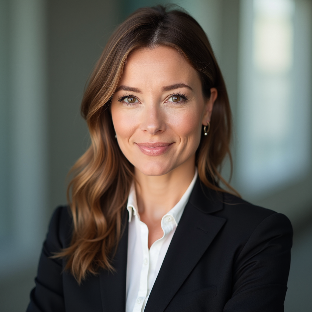Sarah's AI headshot